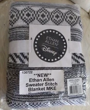 ETHAN ALLEN~DISNEY 30"x40" Knit Stroller~Lap Throw Blanket 2016 Retired NOS~NIP