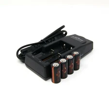 4 Pack Demonfire CR123A Rechargeable Lithium Ion 500mAh Batteries & D1 Charger