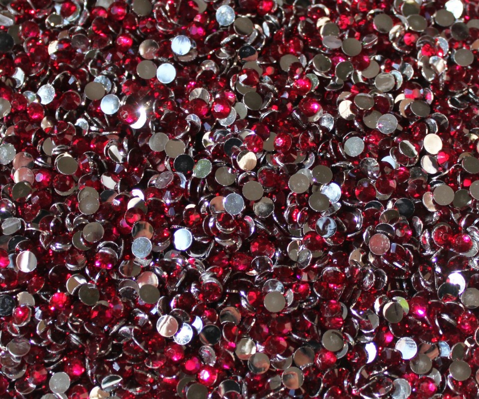 1000 Crystal Flat Back Resin Rhinestones Gems 60 colors, 2mm, 3mm, 4mm ...