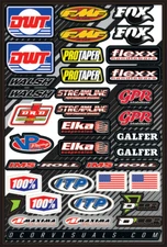 D'COR ATV Quad Decal Sticker Sheet Hi-Tack Adhesive Honda Yamaha Suzuki 4090107
