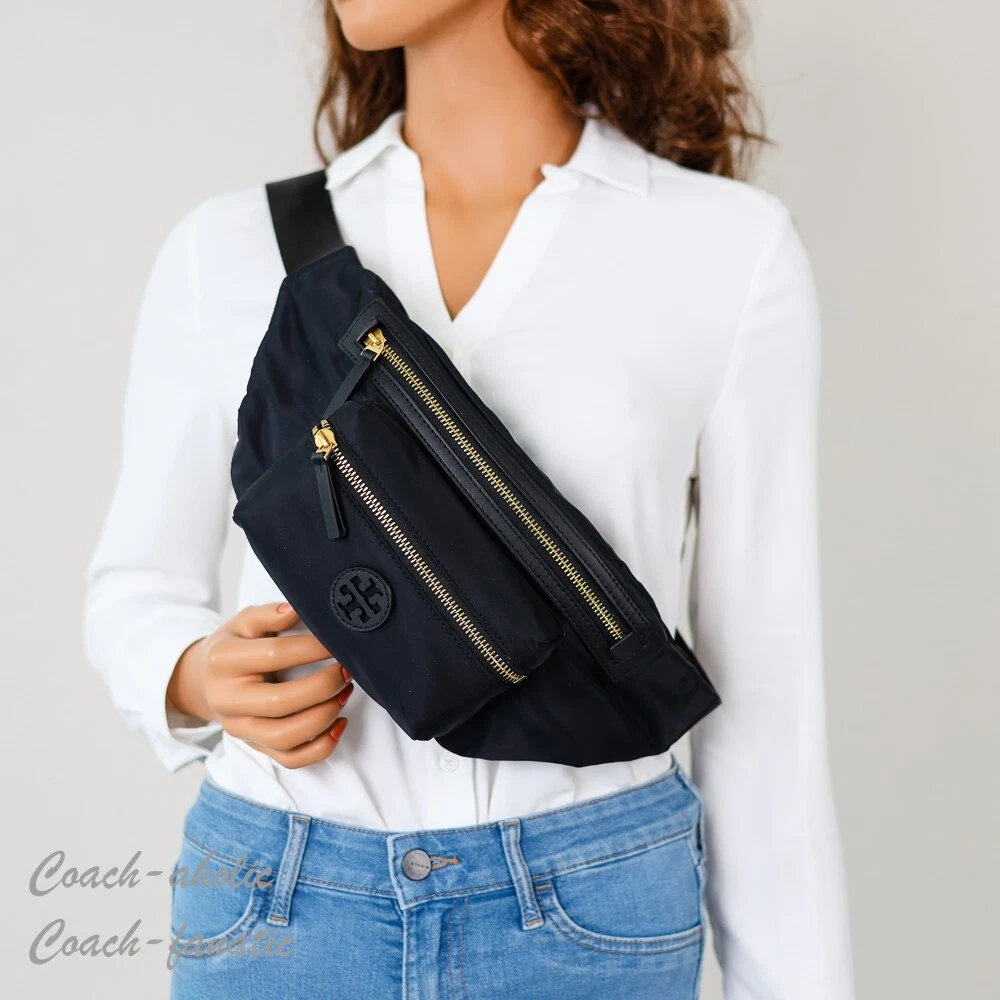 black crossbody fanny pack