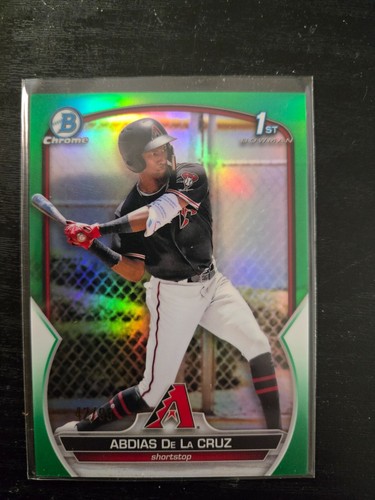 2023 Bowman Abdias De La Cruz Chrome Green Refractor #BCP-34, #D /99 1st RC