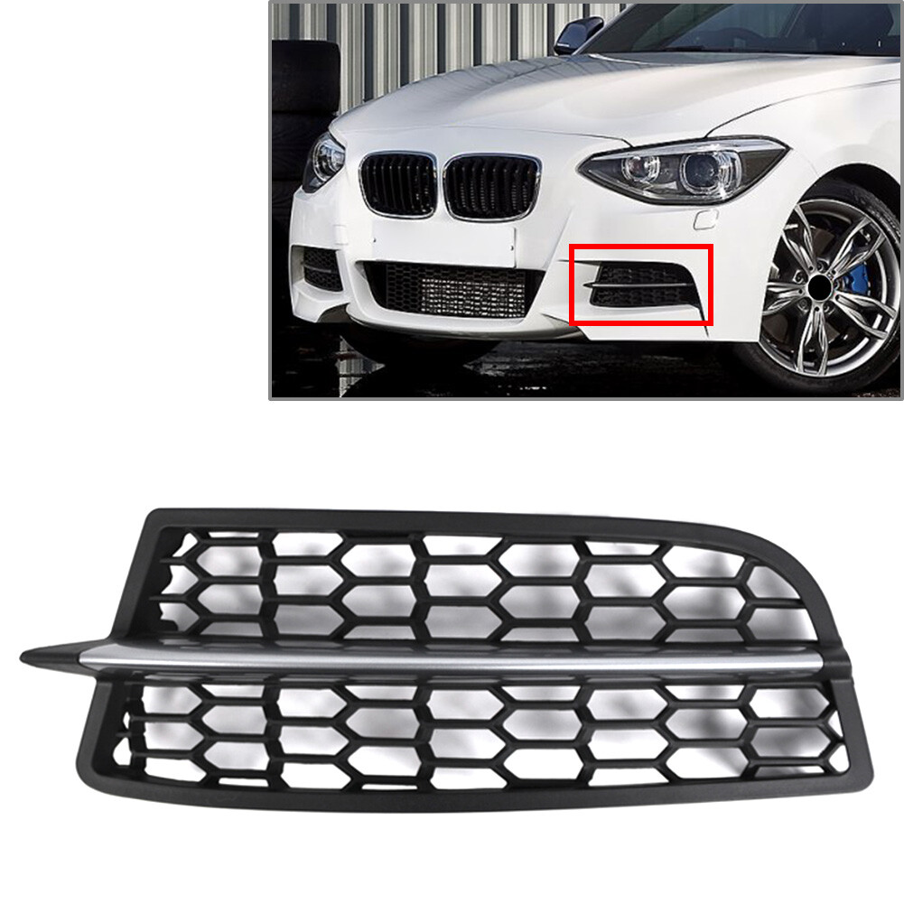 For BMW 1-Series F20 F21 2011-2015 Honeycomb Front Bumper Fog Light Grille Grill