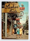 Women Street Full Of Neon Signs Vienna Austria Vintage 4x6 Postcard AF289