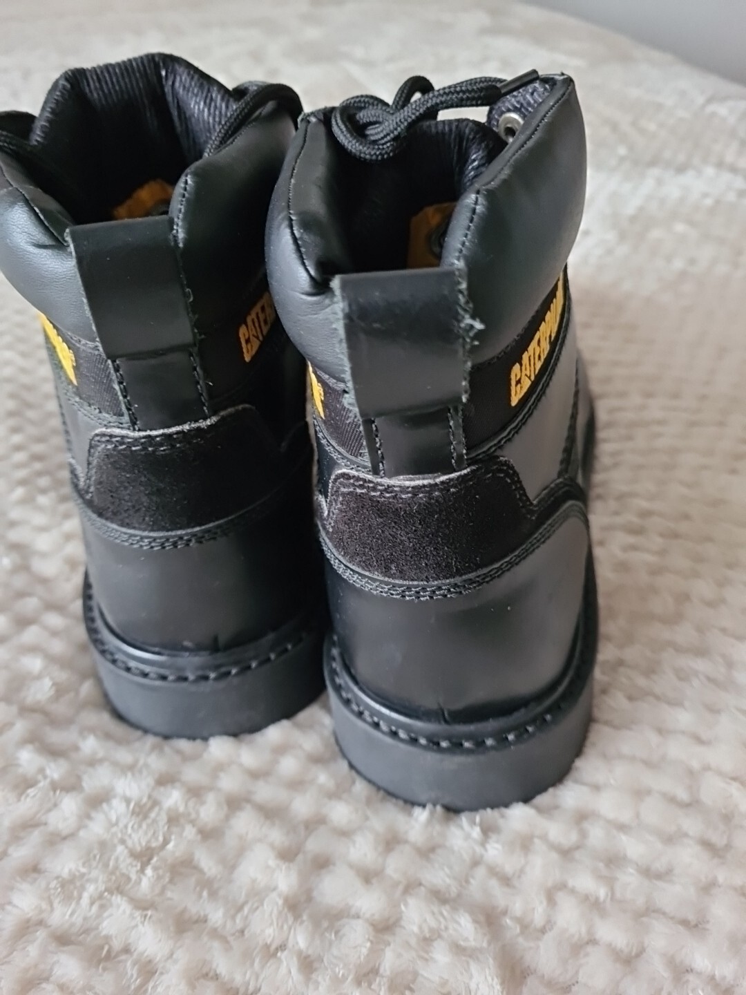 mens CAT caterpillar boots size 10 black leather lace up brand new eBay