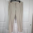 Orvis Mens Modern Strecth Chinos 34 x 40 Feather / Tan Trust Your Fly EUC