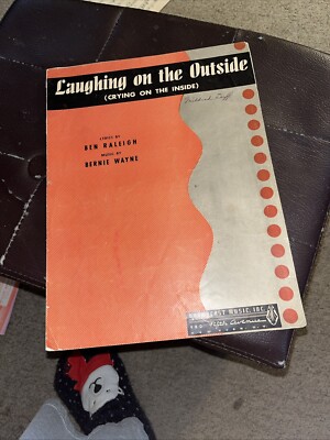 Vintage 1945 Sheet Music ''Laughing on the Outside'' Classic, Ben Raleigh, Excelle