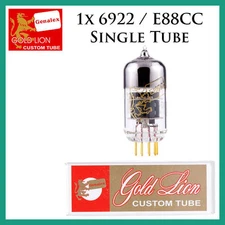 New 1x Genalex Gold Lion 6922 / E88CC / 6DJ8 | One / Single Tube | Gold Pins