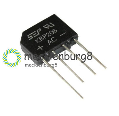 10PCS KBP206 KBP206G Single Phase 2.0 AMPS Glass Passivated Bridge Rectifiers IC