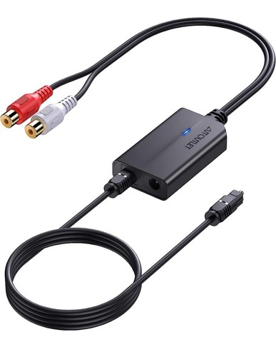 AUTOUTLET 192kHz Optical to RCA Converter DAC Digital to Analog Audio Converter - Picture 2 of 6