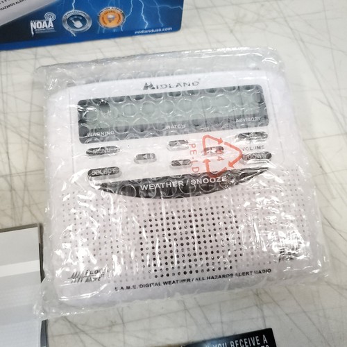 Midland WR-120B Radio de Alerta Meteorológica de Emergencia con Reloj Despertador -Blanco - Imagen 3 de 6