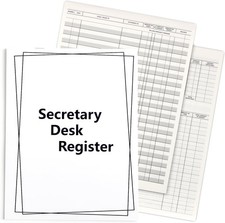Checkbook Transaction Register 6.4 8.25inch Secretary Deskbook Check