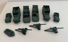 VINTAGE MARX BATTLEGROUND PLAYSET FOREST GREEN VEHICLES, TANK,JEEP, LANDING CR