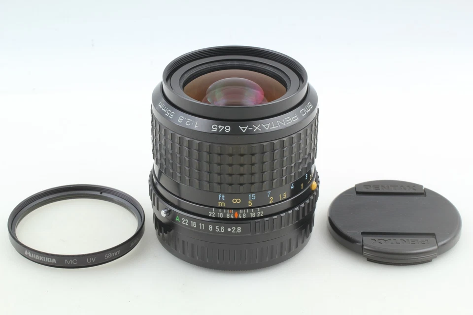 [Excelente COMO NUEVO] SMC Pentax-A 645 55 mm F2,8 lente gran angular MF para 645N NII de JAPÓN Foto 4 de 4
