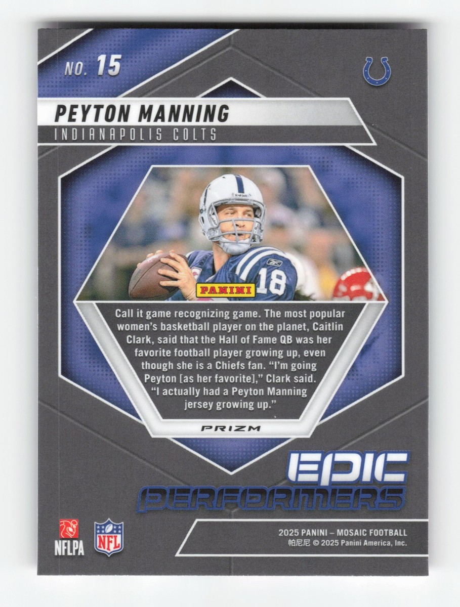 2025 Panini Mosaic #15 Peyton Manning Epic Performers Mosaic Pink