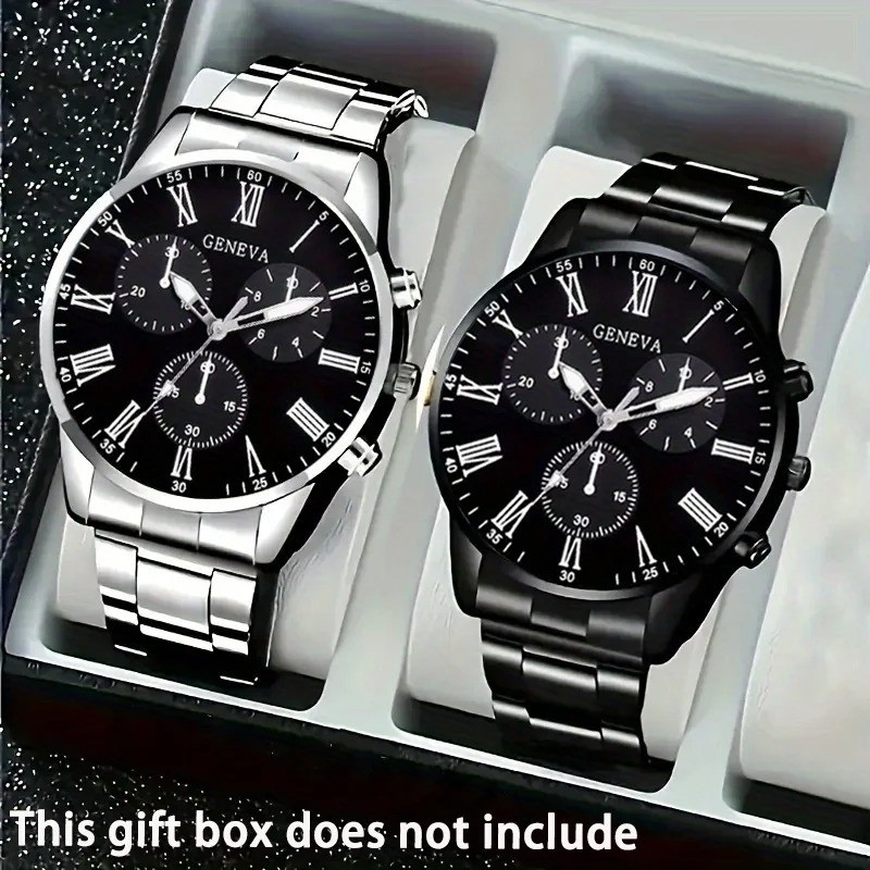 Наручные часы 2pcsWaterproof Watch Stainless Steel