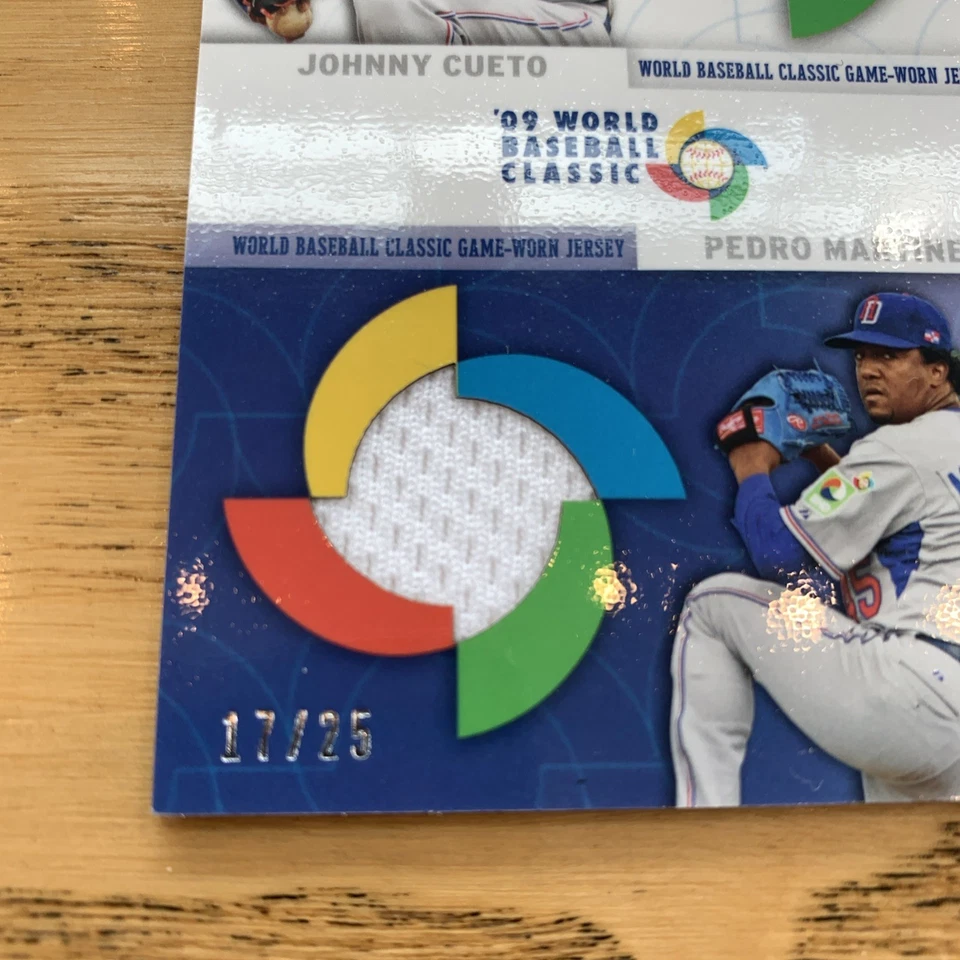 Actualización Topps 2009 WBC Stitches doble CDR-CM Pedro Martínez, Johnny Cueto 25/12 Foto 4 de 4