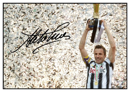 12587. Alessandro Del Piero Signed Pictures (A4 Prints) Juventus Italy Sydney FC