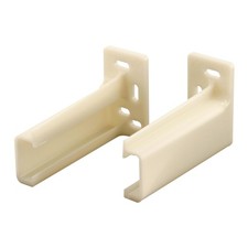 Drawer Track Back Plate 3/8 In. x 1 Plastic Off-White 1 Pair 7265
