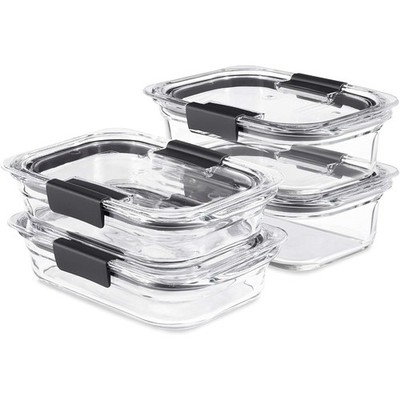 Brilliance Glass Food Storage set of 4 containers 8 total pieces (4 containers