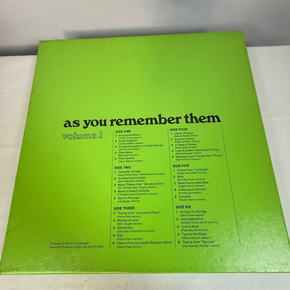 Time Life As You Remember Them Great Instrumentals Vinyl Record Set One - Six Foto 4 de 4