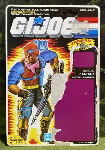 Vintage 1986 G.I. Joe ZANDAR v1 Full UNCUT File Card Back GI Cobra Dreadnok ARAH