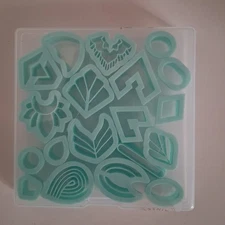 18 Piece Set of Clay Cutters Plastic In Case
