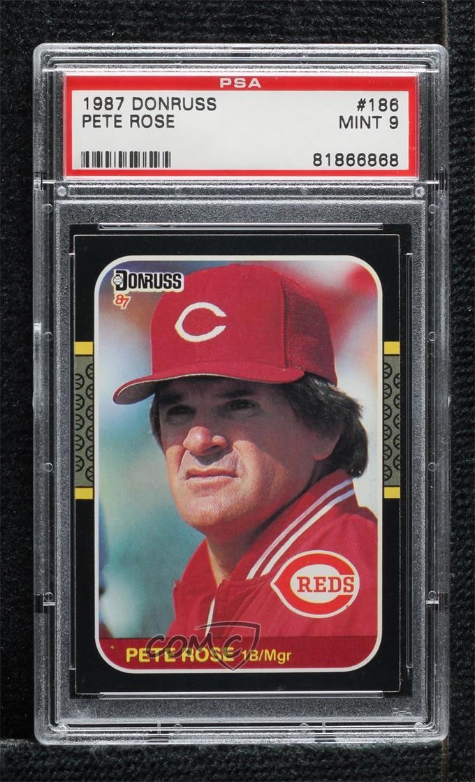 1987 Donruss Pete Rose #186 PSA 9 MINT 0d3