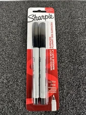 Sharpie 37161PP Permanent Markers, Ultra Fine Point, Black, 2 Count