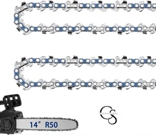 2-Pack 14" Chainsaw Chains for Stihl MS170 MS180C 3/8" LP .043" 50DL