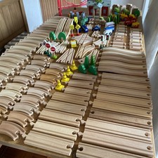 Wooden Train Track Bundle Brio Compatible Junctions Bridge Station