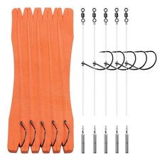 Fishing Ready Texas Rigs for Bass Fishing Leaders with Weights Hooks Rigged L