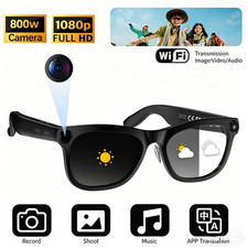 AI Smart Transition Glasses 800W Camera Video Real-Time Translation 4GB Bluetoot