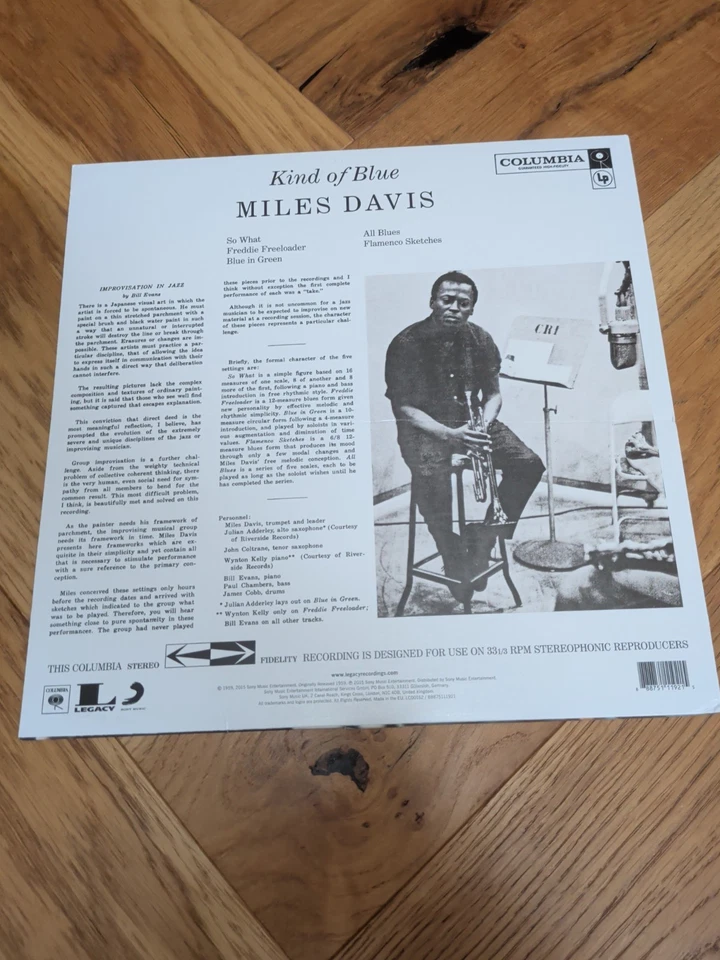Miles Davis Kind of Blue · Lp · 2015, photo 3 of 5