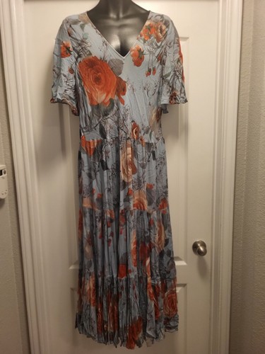 Soft Surroundings First Blooms Tiered Maxi Dress Size XL Floral Boho - Afbeelding 1 van 3