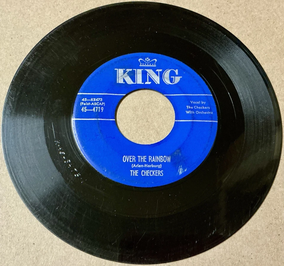 Checkers DOO WOP 45 You've Been Fooling Around / Over The Rainbow KING VG HEAR - Image 2 of 2