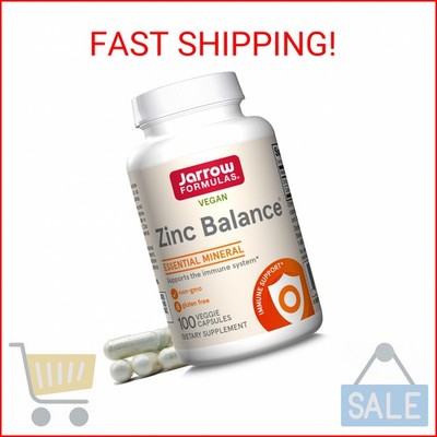 Jarrow Formulas Zinc Balance 15 mg - 100 Servings (Veggie Caps) - Zinc with Copp
