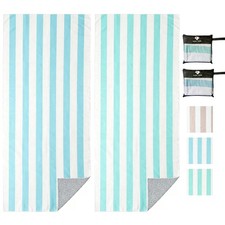 Microfiber Beach Towel Quick Dry Sand Free Travel Pool Swim 75x35 Inch 2 PCS