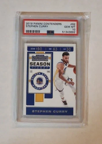 2019-20 Panini Contenders - Season Ticket Stephen Curry #92 Warriors PSA 10