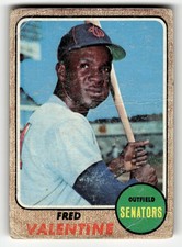 1968 Topps Fred Valentine #248 Washington Senators LOW MID GRADE FILLER