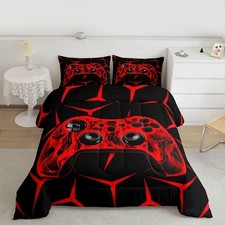 Gamer Bedding Set Gamepad Comforter Set for Kids Boys Girls Teens Room Decor ...