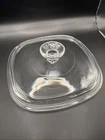 PYREX CLEAR SQUARE GLASS LID A-9-C  A9C   A 9 C  CASSEROLE DISH REPLACEMENT LID
