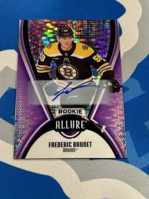 2025-26 UD Allure Hockey Frederic Brunet AUTO Purple Diamond 10/10 Rookie Bruins