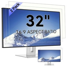 2-Pack 32 Inch Computer Blue Light Blocking Screen Protector for 16:9 Wides...