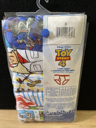 Disney/Pixar Toy Story 4 Boys' Briefs, 5 Pack, Size 8 - Picture 2 of 2