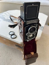 Rolleiflex 3.5E Planar TLR. Case, Cap & Bright Screen, soft release button