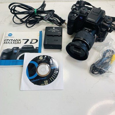 Konica Minolta Maxxum 7D Camera Bundle W/ Zoom Lens Battery Charger & More