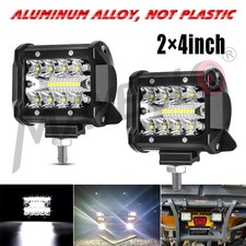 Pair 4inch 120w Led Work Light Bar Flood Pod Driving Offroad Tractor 4wd Atv Utv