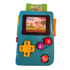 Fisher Price Laugh Learn Lil Gamer Puppy's Adventure Blue Handheld Toy Works