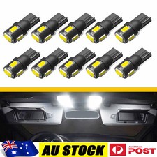 10Pcs T10 168 175 194 LED Parker Number Plate Bulb Interior Dash Car Light 12V